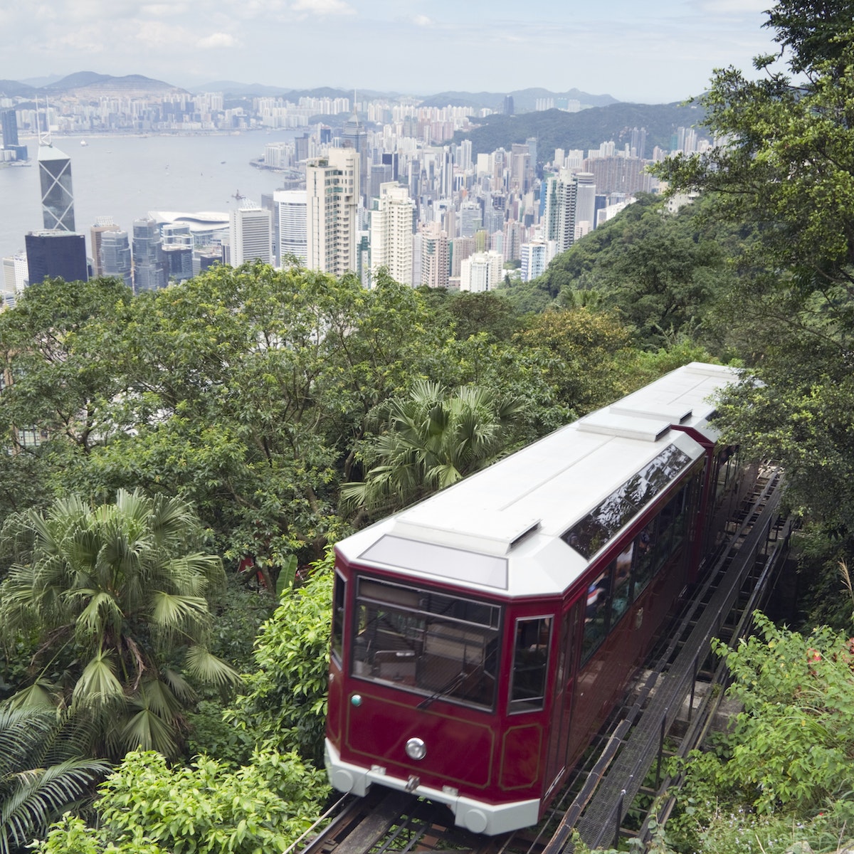 Venerable Peak Tram in Hong Kong