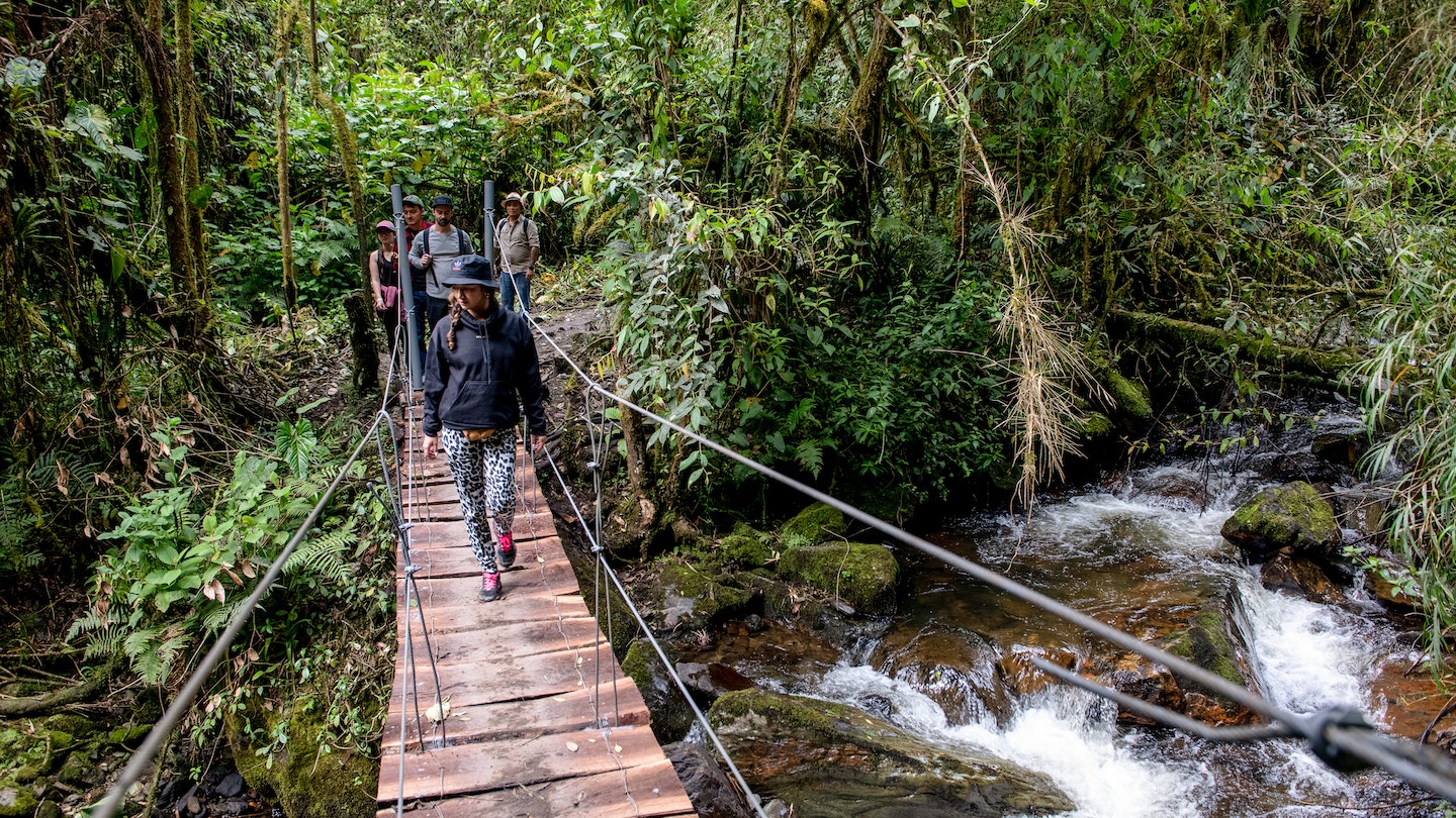 Hikers on the way to Corcora Valley © Nadege Mazars/Lonely Planet